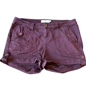 Torrid Purple cuffed Cargo Shorts 18